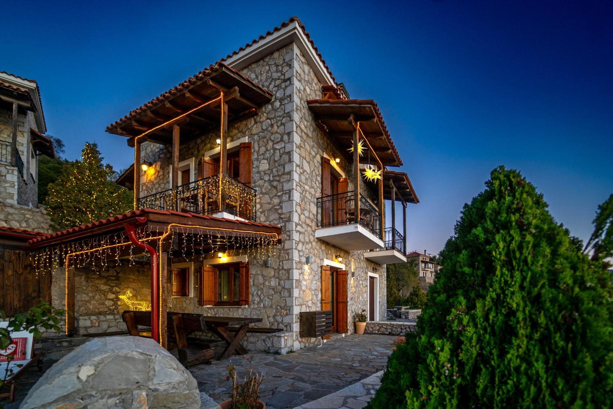 Rock Dandy Deluxe Chalet In Arachova - Delphi, Sauna, Prv Parking, Amazing View Exterior photo